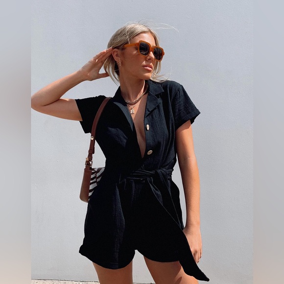 Black Princess Polly Romper - Picture 2 of 3